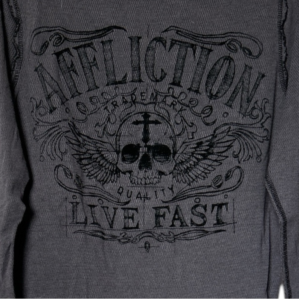 Affliction thermal gray and black - Picture 2 of 6